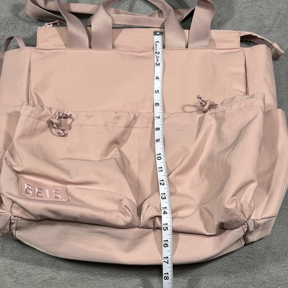 Beis The Sport Carryall Atlas Pink Gym Travel Laptop Tote Multi Pocket Bag - Picture 14 of 14
